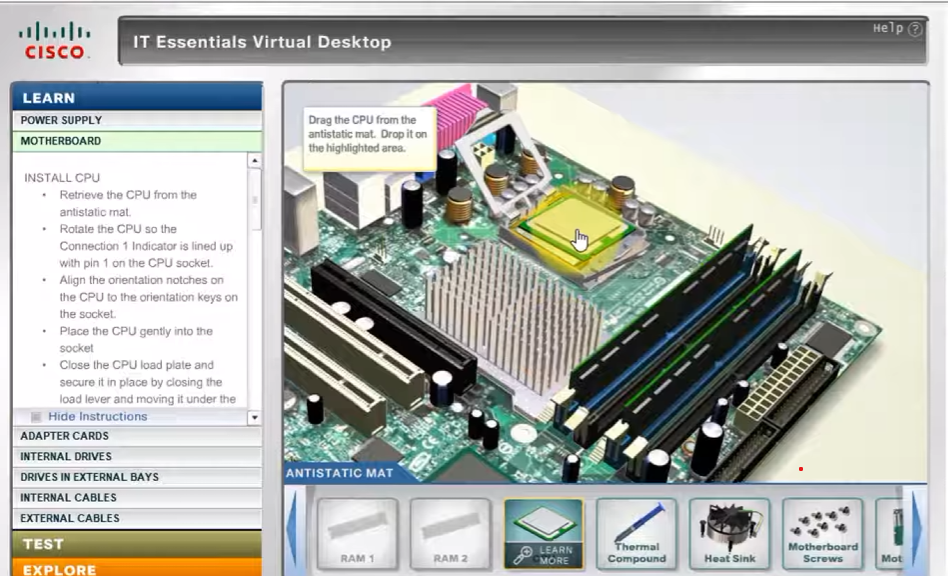 Paso 4: instalar el procesador (CPU)